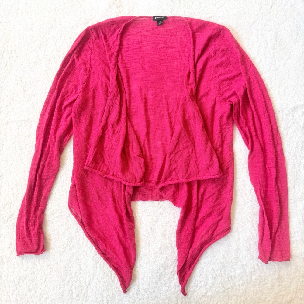 Torrid Size 2 Cardigan Hot Pink Sweater Plus